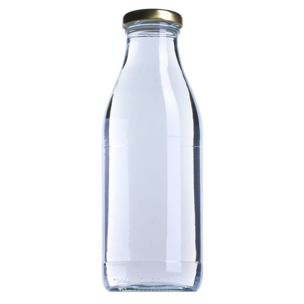  Bottiglie di  vetro per succhi e latte 